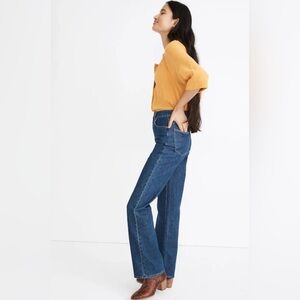 Madewell Jeans Slim Wide Leg Full Length Blue Denim Size 32 Classic